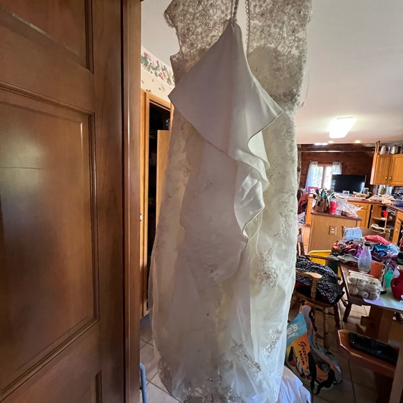 Size 12 David’s bridal wedding gown. Used once. Needs cleaning but excellent - Picture 4 of 10